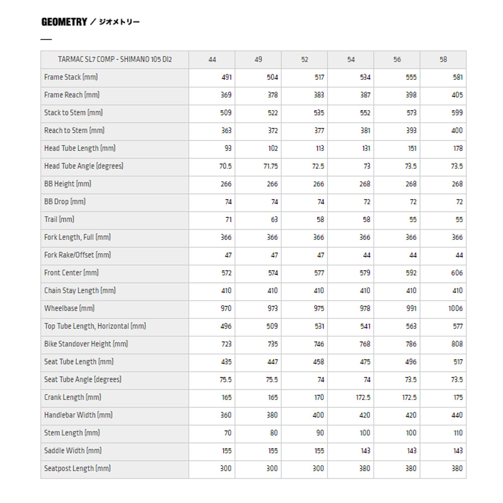SPECIALIZED TARMAC SL7 COMP - SHIMANO 105 DI2