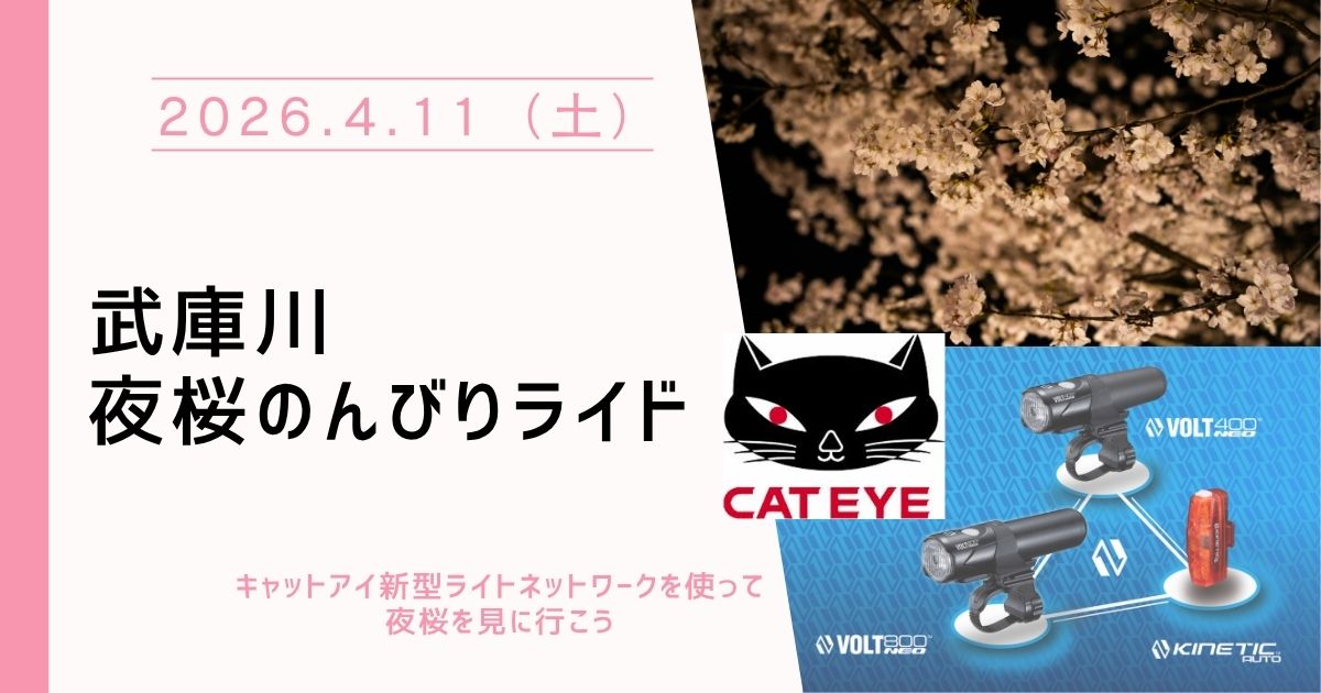 <p>武庫川夜桜のんびりライド</p>
