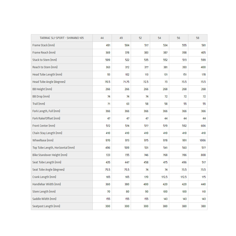 SPECIALIZED TARMAC SL7 SPORT- SHIMANO 105